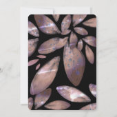 Invitation Elégant Rose or Aquarelle Mariage de feuillage (Dos)