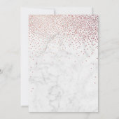 Invitation Elégant Rose or & marbre 18ème anniversaire (Dos)