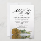 Invitation Elégant Rose Or Ochre Nous Faisons Toujours Vow Re (Devant)