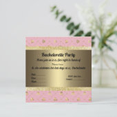 Invitation ELÉGANT ROSE or PASTEL PARTY BACHELORETTE (Debout devant)