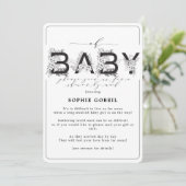 Invitation Élégant rose pâle Floral par Baby shower de messag (Debout devant)