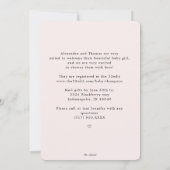 Invitation Élégant rose pâle Floral par Baby shower de messag (Dos)
