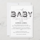 Invitation Élégant rose pâle Floral par Baby shower de messag (Devant)