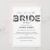 Invitation Élégant rose pâle Floral par Fête des mariées post (Devant / Derrière)