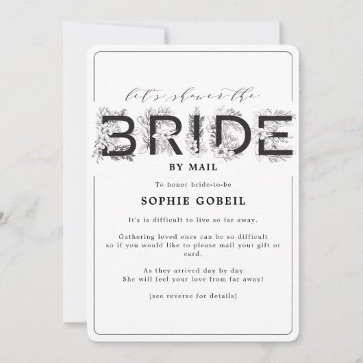 Invitation Élégant rose pâle Floral par Fête des mariées post (Devant)