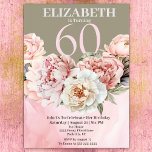 Invitation Elégant rose pâle rose pâle 60e anniversaire<br><div class="desc">Élégante Fleur de pivoine rose Bleu 60e Invitation Anniversaire Pour Femmes. Il Est Facile De Changer L'Exemple De Texte En Vous Propre En Cliquant Sur Personnaliser. Cliquez Sur Personnaliser/Modifier Avec L'Outil De Création Pour Modifier Le Type De Police, La Couleur De Police, La Taille De Police, Ou Pour Ajouter/Supprimer/Modifier Le...</div>