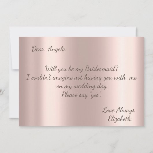 Invitation Élégant Rose Parties scintillant or (Dos)