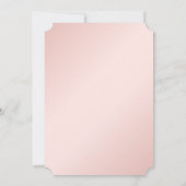 Invitation Élégant Rose Parties scintillant or Blush rose Gir (Dos)
