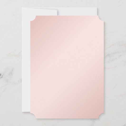 Invitation Élégant Rose Parties scintillant or Blush rose Gir (Dos)