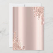 Invitation Élégant Rose Parties scintillant or   Fiançailles (Dos)