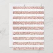 Invitation Élégant Rose Parties scintillant or Fiançailles de (Dos)