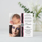 Invitation Elégant rose photo Quinceanera (Debout devant)