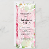 Invitation Élégant rose Poinsettia Floral Noël (Devant)