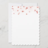 Invitation Élégant rose poudré pour les 35 ans de mariage (Dos)