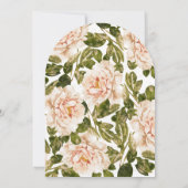 Invitation Elégant Rose Romance Aquarelle Mariage Arc (Dos)