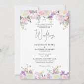 Invitation Élégant rose rose florale (Devant)