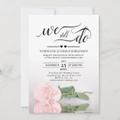 Invitation Elégant Rose Rose Nous Faisons Toujours Mariage Vo (Devant)