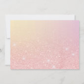 Invitation Élégant rose rose or parties scintillant ombre swe (Dos)