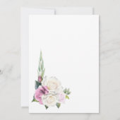 Invitation Élégant Rose Rose Rose Rose Mariage Arc Floral (Dos)