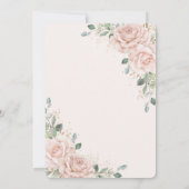 Invitation Élégant rose rose rose rose rose Roses Floral Mari (Dos)