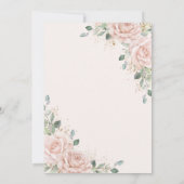 Invitation Elégant rose rose rose rose rose Roses Floral Mari (Dos)