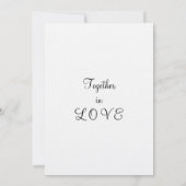 Invitation Elégant rose Roses Aimer Or Blanc (Dos)