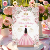 Elégant rose Roses Or Couronne Papillon Mis Quince