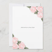 Invitation Élégant rose Roses Photo En Mémoire Amoureuse (Dos)