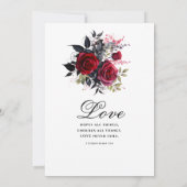 Invitation Élégant Rose rouge Floral Mariage de la Bible chré (Dos)