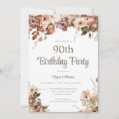 Invitation Elégant rose Sage Vert Surprise 50e anniversaire (Devant)