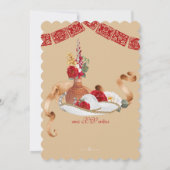 Invitation Élégant Rose sauvage rustique rouge Charro Quincea (Dos)