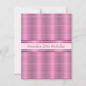 Invitation Elegant Rose Stripe Horizontale (Dos)