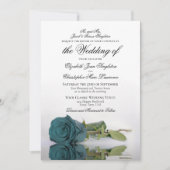 Invitation Élégant Rose Turquoise ou Turquoise Mariage formel (Devant)