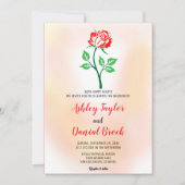 Invitation Elégant rose vif rose boho Mariage de fleurs boho (Devant)