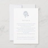 Invitation Elégant Rose Vintage Détails Mariage (Devant)