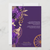 Invitation Élégant Rose violet & or Charro Quinceanera (Dos)