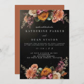 Invitation Elegant Rose Wedding (Devant / Derrière)