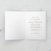 Invitation Elégant Roses Blanches I Chic Plier Mariage (Intérieur)