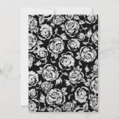 Invitation Elégant Roses d'argent noir surprise 30e anniversa (Dos)