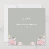 Invitation Elégant Roses Roses Roses Jardin Mariage avec RSVP (Dos)