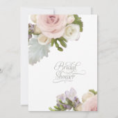 Invitation Elégant Roses Roses Roses Succulentes Thé de Fête  (Dos)