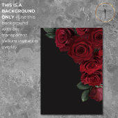 Invitation Élégant Roses Rouges Floral Arrière - plan d'anniv
