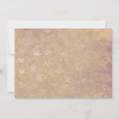 Invitation Elégant Roses Rouges Tombant Feuille Retraite (Dos)