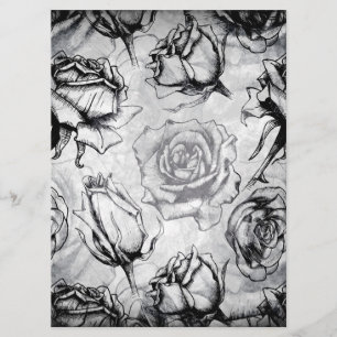 Invitation Elégant Rouge Blanc Noir Rose Floral Mariage Invit