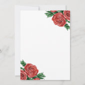 Invitation Élégant rouille rouge et Rose floral de Sage Maria (Dos)