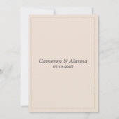 Invitation Elégant roux de pêche romantique floral RSVP (Dos)