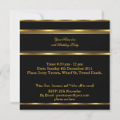 Invitation Elégant Royal Black Gold Anniversaire Prince King  (Dos)