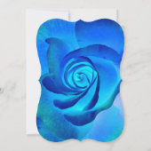 Invitation Elégant Royal Blue Floral Modèle Mariage (Dos)