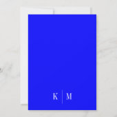 Invitation Elegant Royal Blue Monogram Wedding (Dos)
