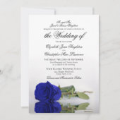 Invitation Élégant Royal Blue ou Rose Cobalt Mariage officiel (Devant)